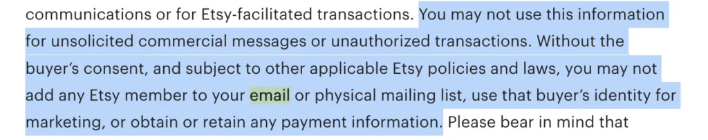 Can you send emails to etsy customers marketsy